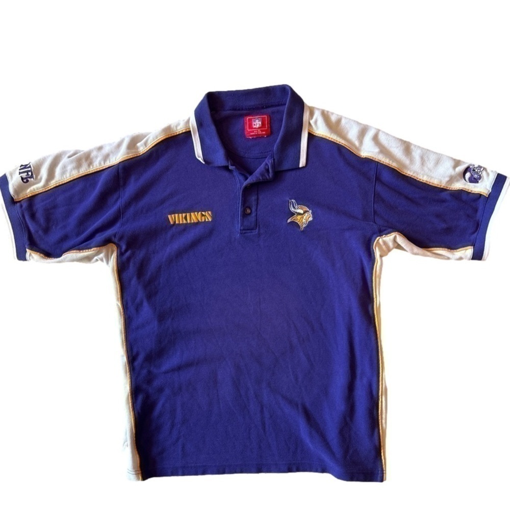 NFL Minnesota Vikings Men's Embroidered Polo T-Shirt Size XL